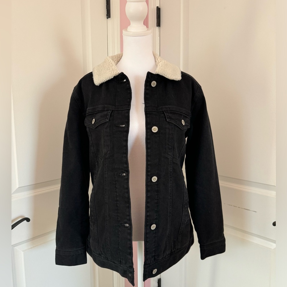 Hollister Women’s XS denim fleece jacket